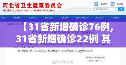 【31省新增确诊76例,31省新增确诊22例 其中本土8例】 【31省新增确诊76例,31省新增确诊22例 其中本土8例】