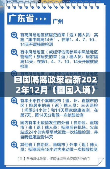 回国隔离政策最新2022年12月(回国入境) 回国隔离政策最新2022年12月(回国入境)
