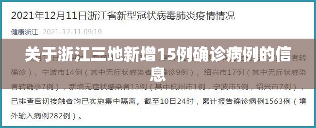 关于浙江三地新增15例确诊病例的信息 关于浙江三地新增15例确诊病例的信息