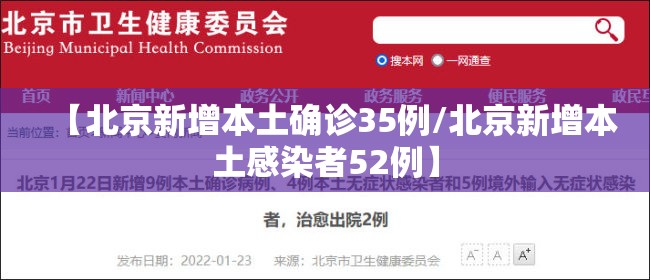 【北京新增本土确诊35例/北京新增本土感染者52例】 【北京新增本土确诊35例/北京新增本土感染者52例】