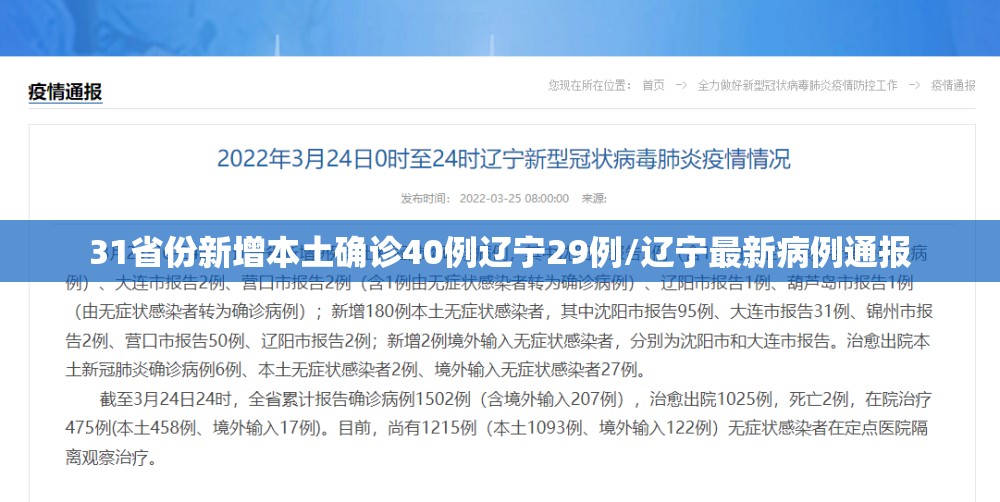 31省份新增本土确诊40例辽宁29例/辽宁最新病例通报 31省份新增本土确诊40例辽宁29例/辽宁最新病例通报