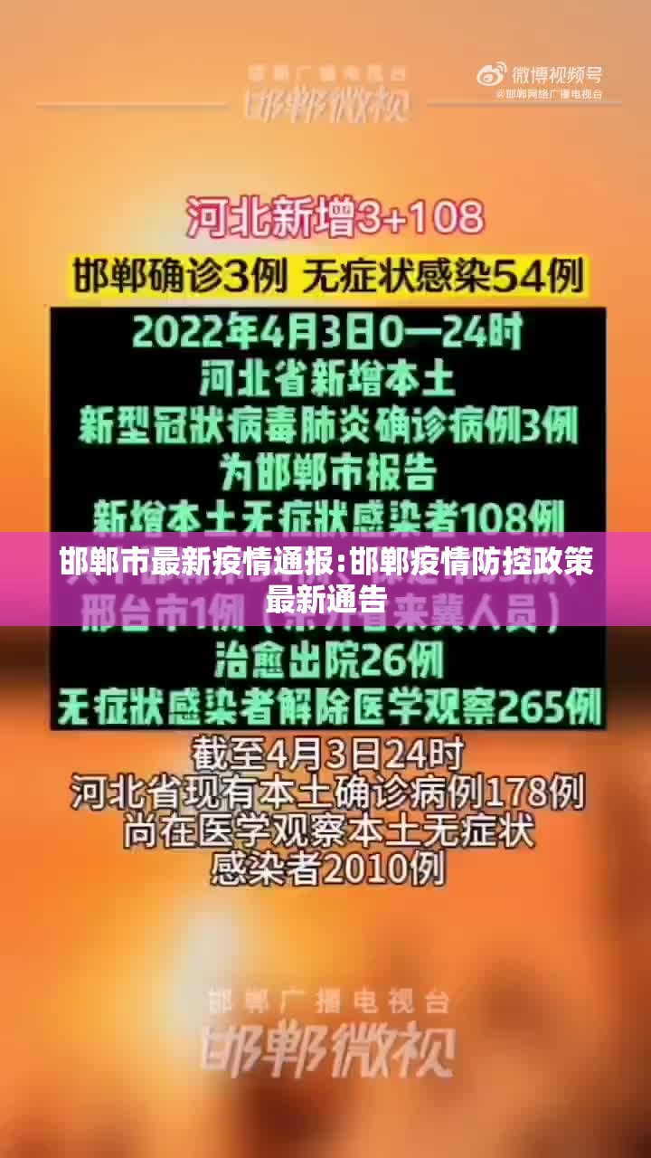 邯郸市最新疫情通报:邯郸疫情防控政策最新通告