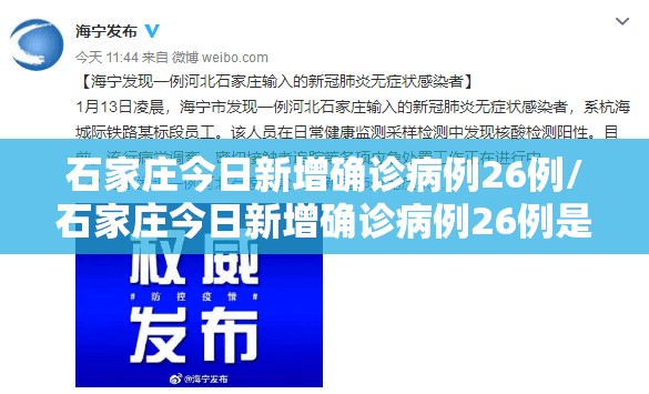 石家庄今日新增确诊病例26例/石家庄今日新增确诊病例26例是哪里的