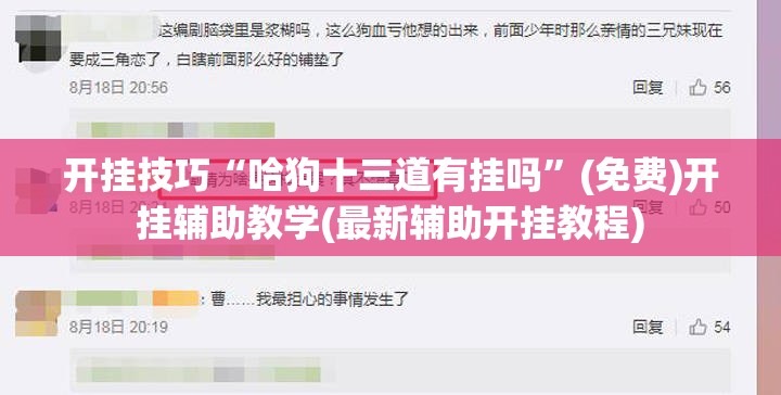 开挂技巧“哈狗十三道有挂吗”(免费)开挂辅助教学(最新辅助开挂教程)