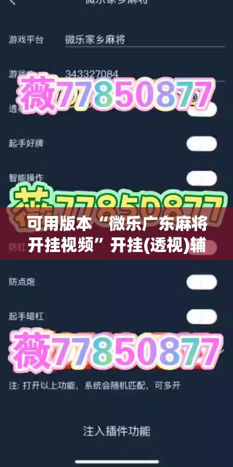 可用版本“微乐广东麻将开挂视频”开挂(透视)辅助神器