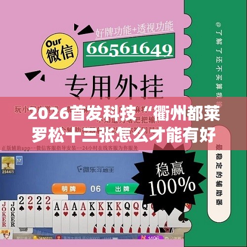2026首发科技“衢州都莱罗松十三张怎么才能有好牌”(辅助神器)开挂详细教程