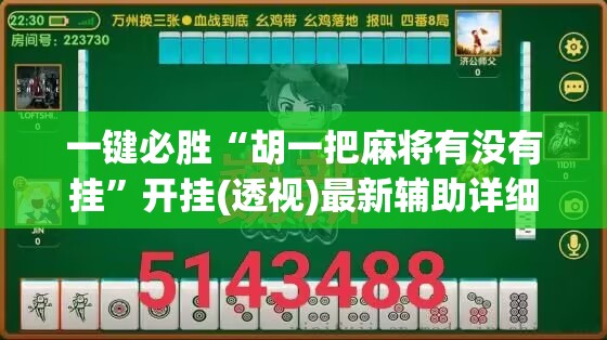 一键必胜“胡一把麻将有没有挂	”开挂(透视)最新辅助详细