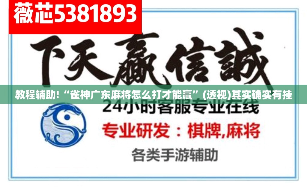 教程辅助!“雀神广东麻将怎么打才能赢”(透视)其实确实有挂