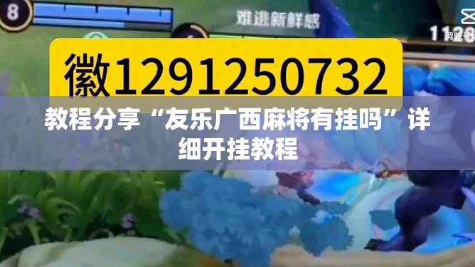 教程分享“友乐广西麻将有挂吗	”详细开挂教程