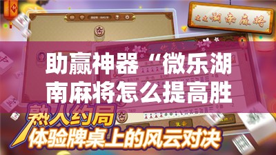 助赢神器“微乐湖南麻将怎么提高胜率”详细外挂透视辅助软件教程