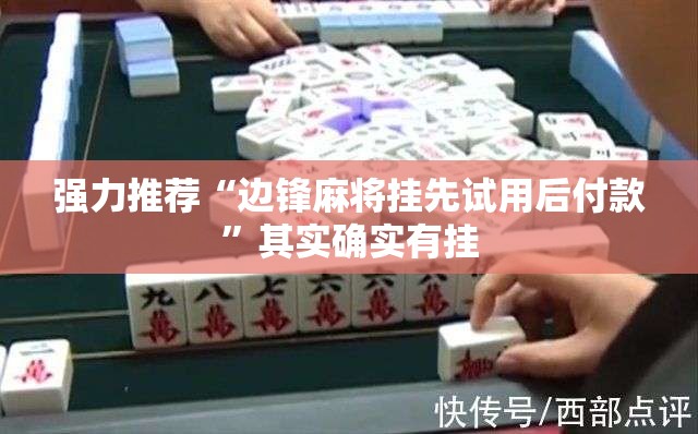 强力推荐“边锋麻将挂先试用后付款”其实确实有挂