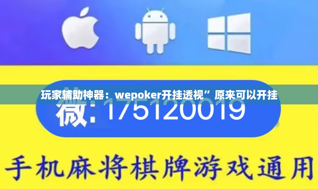 玩家辅助神器：wepoker开挂透视	”原来可以开挂