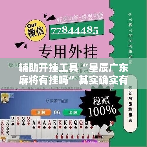 辅助开挂工具“星辰广东麻将有挂吗”其实确实有挂