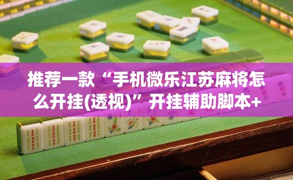 推荐一款“手机微乐江苏麻将怎么开挂(透视)”开挂辅助脚本+详细开挂安装教程