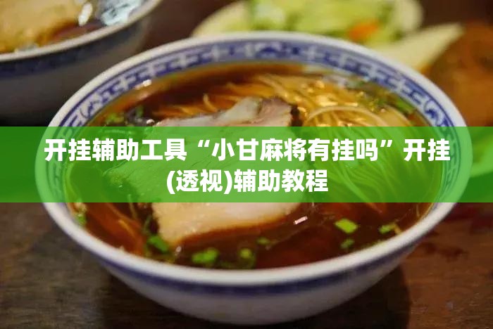 开挂辅助工具“小甘麻将有挂吗”开挂(透视)辅助教程