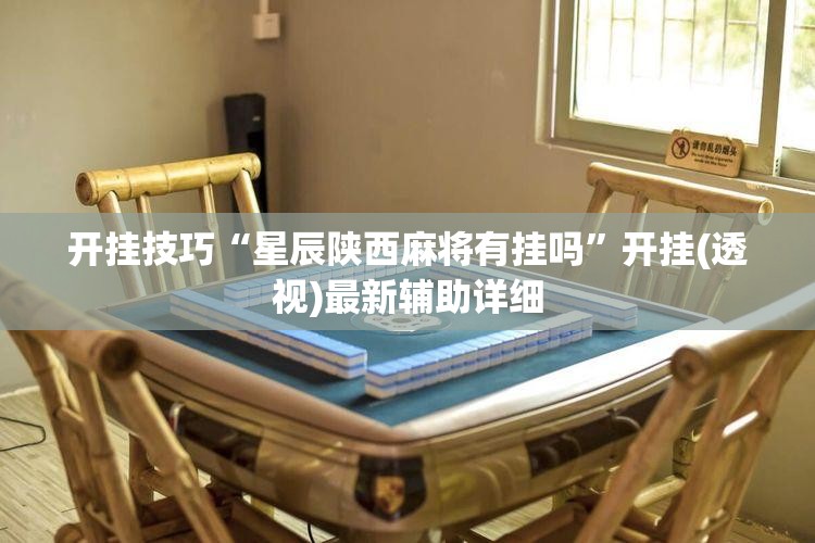 开挂技巧“星辰陕西麻将有挂吗”开挂(透视)最新辅助详细