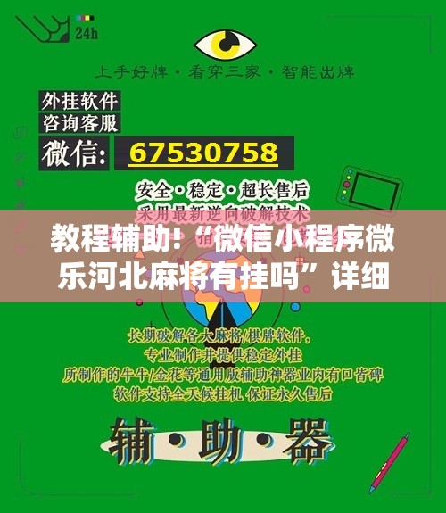 教程辅助!“微信小程序微乐河北麻将有挂吗	”详细开挂教程