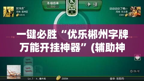 一键必胜“优乐郴州字牌万能开挂神器”(辅助神器)开挂详细教程