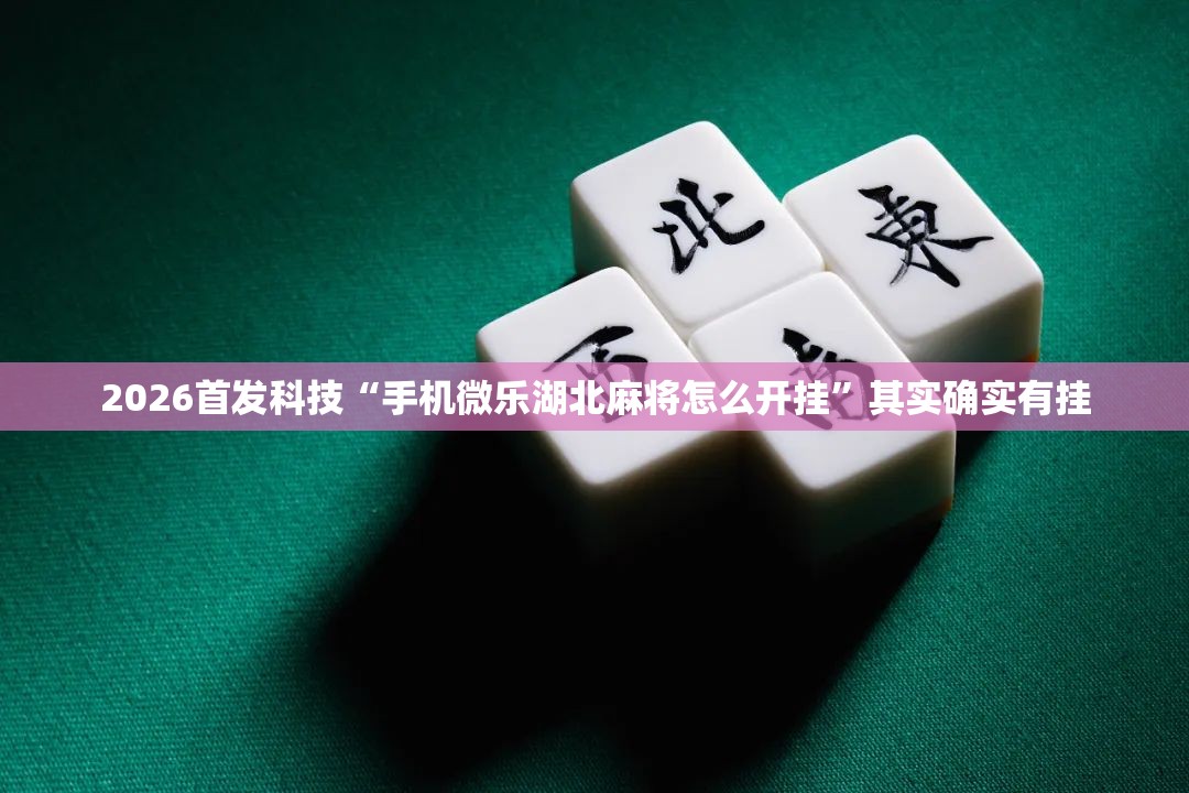 2026首发科技“手机微乐湖北麻将怎么开挂”其实确实有挂
