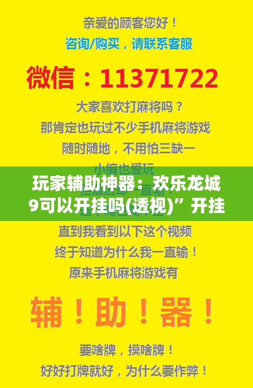 玩家辅助神器：欢乐龙城9可以开挂吗(透视)”开挂辅助脚本+详细开挂安装教程