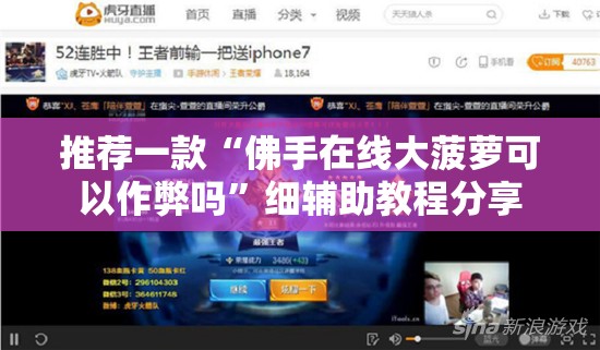 推荐一款“佛手在线大菠萝可以作弊吗”细辅助教程分享