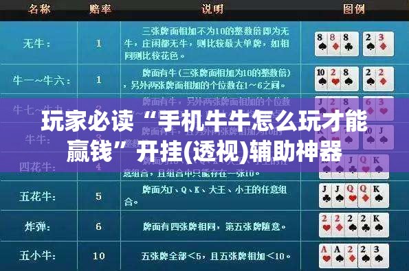 玩家必读“手机牛牛怎么玩才能赢钱”开挂(透视)辅助神器