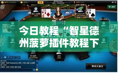 今日教程“智星德州菠萝插件教程下载	”科技辅助神器手机版