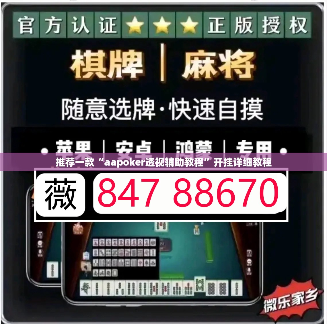 推荐一款“aapoker透视辅助教程	”开挂详细教程