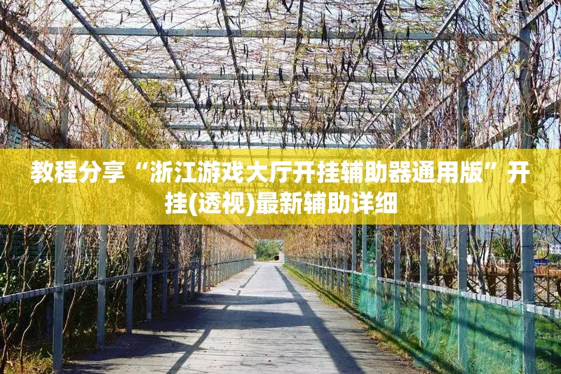 教程分享“浙江游戏大厅开挂辅助器通用版”开挂(透视)最新辅助详细