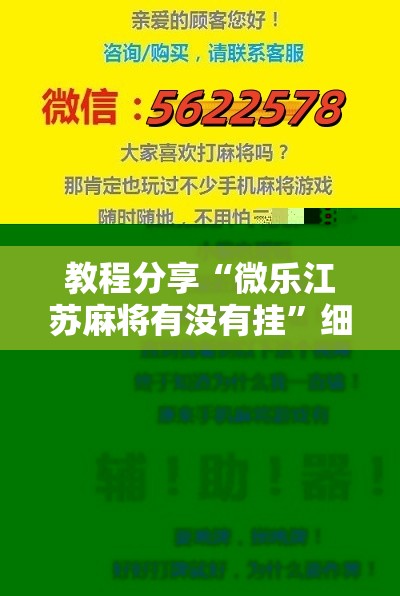 教程分享“微乐江苏麻将有没有挂”细辅助教程分享