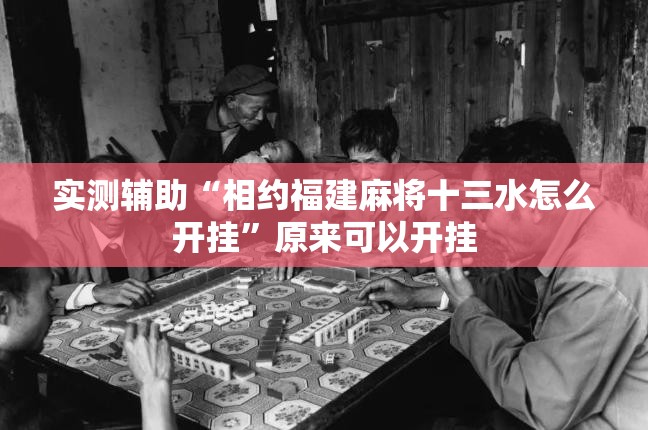 实测辅助“相约福建麻将十三水怎么开挂”原来可以开挂