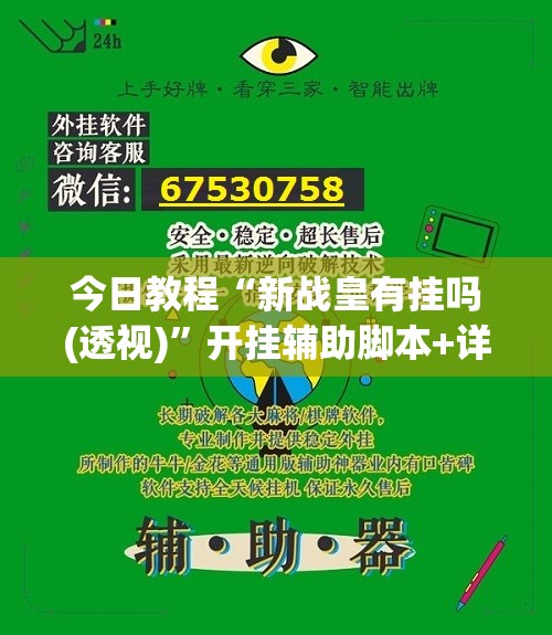 今日教程“新战皇有挂吗(透视)”开挂辅助脚本+详细开挂安装教程