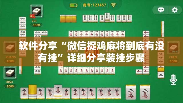 软件分享“微信捉鸡麻将到底有没有挂”详细分享装挂步骤
