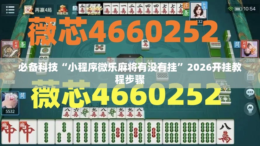 必备科技“小程序微乐麻将有没有挂”2026开挂教程步骤