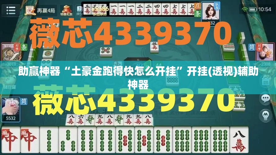 助赢神器“土豪金跑得快怎么开挂”开挂(透视)辅助神器