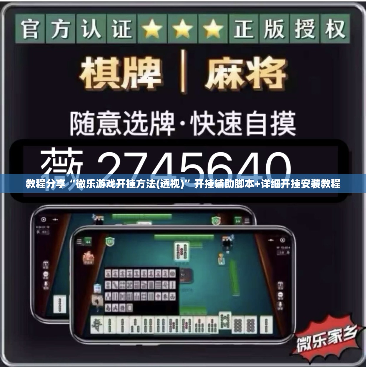 教程分享“微乐游戏开挂方法(透视)”开挂辅助脚本+详细开挂安装教程