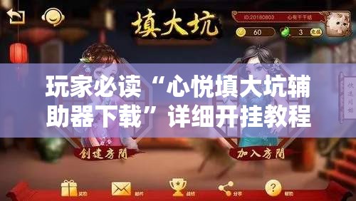 玩家必读“心悦填大坑辅助器下载”详细开挂教程