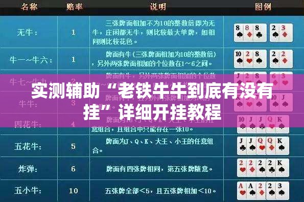 实测辅助“老铁牛牛到底有没有挂”详细开挂教程