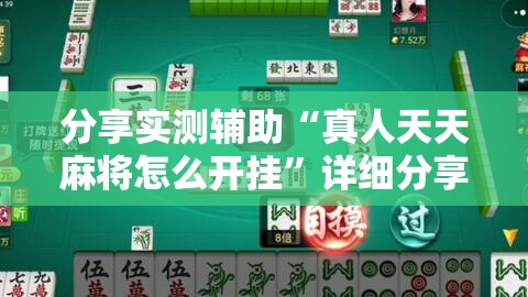 分享实测辅助“真人天天麻将怎么开挂”详细分享装挂步骤