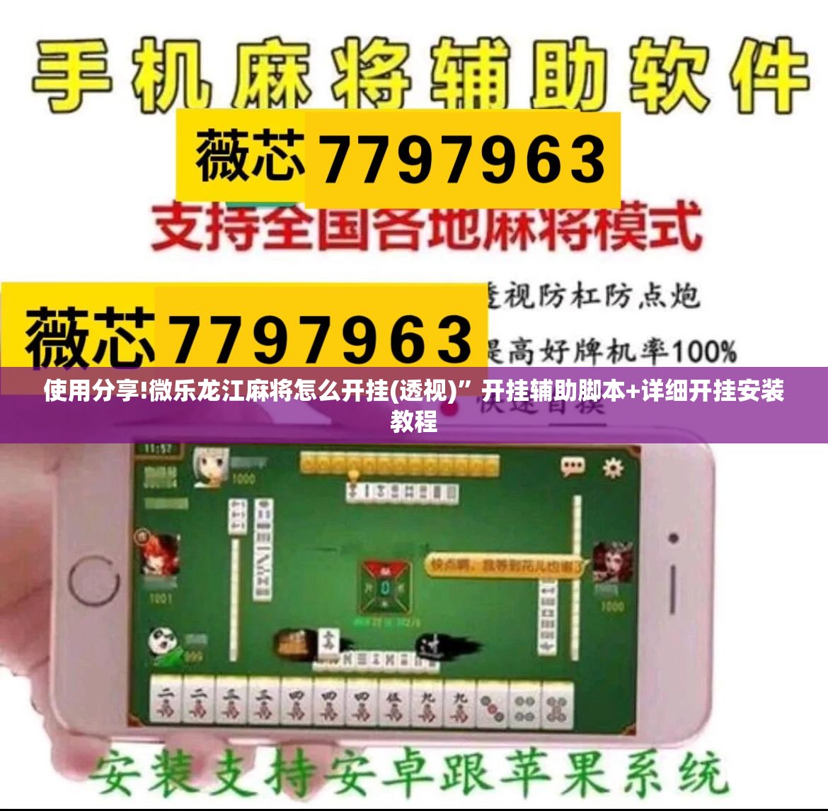 使用分享!微乐龙江麻将怎么开挂(透视)”开挂辅助脚本+详细开挂安装教程
