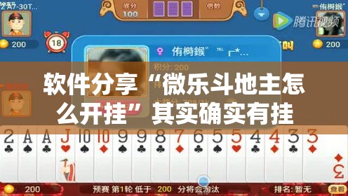 软件分享“微乐斗地主怎么开挂	”其实确实有挂