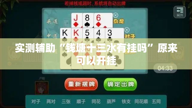 实测辅助“钱塘十三水有挂吗”原来可以开挂