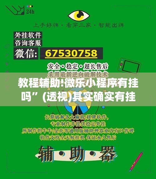 教程辅助!微乐小程序有挂吗”(透视)其实确实有挂