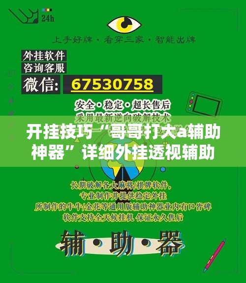 开挂技巧“哥哥打大a辅助神器”详细外挂透视辅助软件教程