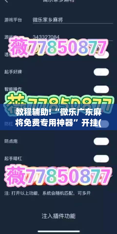 教程辅助!“微乐广东麻将免费专用神器	”开挂(透视)辅助神器