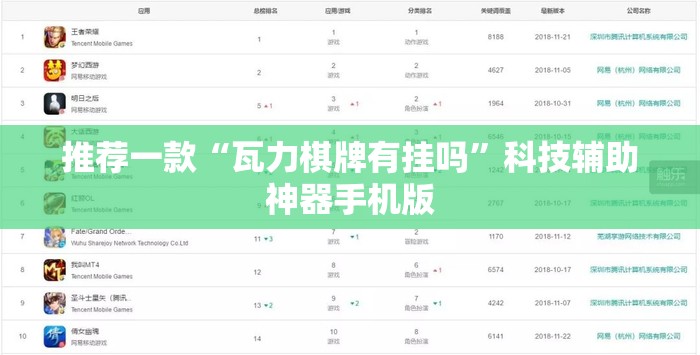 推荐一款“瓦力棋牌有挂吗”科技辅助神器手机版