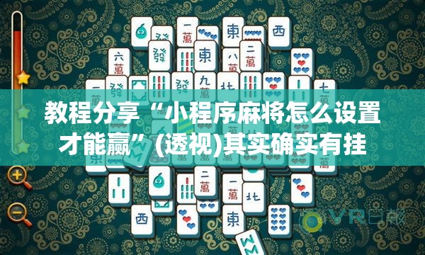 教程分享“小程序麻将怎么设置才能赢”(透视)其实确实有挂