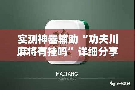 实测神器辅助“功夫川麻将有挂吗”详细分享装挂步骤