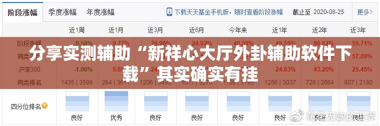 分享实测辅助“新祥心大厅外卦辅助软件下载”其实确实有挂