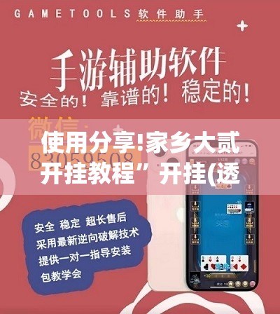 使用分享!家乡大贰开挂教程	”开挂(透视)辅助教程